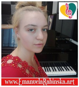 Singer songwriter Emanuela Rabinska while composing music on the