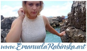 Komponistin Emanuela Rabinska auf den Fotos zum Musikvideo zum L